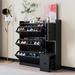 Latitude Run® Versatile Shoe Cabinet w/ 3 Flip Drawers in Black | 47.2 H x 47 W x 9.4 D in | Wayfair BAD5CB7F23C6410894D2DFFECDF8DD1B