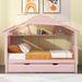 Isabelle & Max™ Allanson Daybed Storage Bed Wood in Pink | 61.4 H x 56.1 W x 78.7 D in | Wayfair AEDBBCF187A748B1A3A63346FB69CC21