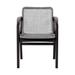 Bayou Breeze Conleth Patio Dining Armchair Wood/Wicker/Rattan in Black | 33 H x 25 W x 24 D in | Wayfair 7B851B859EFE4A53AF04BC8539D3A1CC