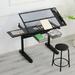 Inbox Zero Krahn Height Adjustable Drafting Table Wood/Metal in Black | 38.18 W x 23.6 D in | Wayfair 21241BAADE17427D9DDFA85098998094