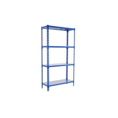 PROREGAL Schwerlastregal MID METAL SHARK | HxBxT 150x120x50cm | Fachlast 200kg | Blau-Verzinkt | Regal Standregal Werkstattregal Lagerregal Image