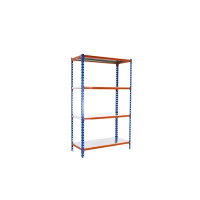 PROREGAL Schwerlastregal MID METAL SHARK | HxBxT 150x90x30cm | Fachlast 180kg | Blau-Orange | Regal Standregal Werkstattregal Lagerregal Image