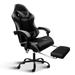 Gaming Chair, Backrest and Seat Height Adjustable Swivel Recliner Racing Office Ergonomic Chair Footrest,Gray