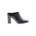 A New Day Mule/Clog: Slip-on Chunky Heel Casual Black Solid Shoes - Women's Size 8 - Almond Toe