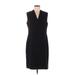 Nine West Casual Dress - Sheath V-Neck Sleeveless: Black Solid Dresses - Women's Size 8