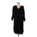 Rebecca Taylor Casual Dress - Shift: Black Solid Dresses - Women's Size 0