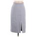 H&M Casual Skirt: Gray Solid Bottoms - Women's Size 6