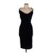 Love Chesley Casual Dress - Bodycon Plunge Sleeveless: Black Solid Dresses - Women's Size Medium