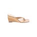 by FAR Wedges: Tan Solid Shoes - Women's Size 36 - Open Toe