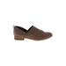 Dr. Scholl's Flats: Slip On Stacked Heel Boho Chic Brown Print Shoes - Women's Size 8 - Round Toe