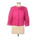 Maggy London Blazer Jacket: Short Pink Solid Jackets & Outerwear - Women's Size 8