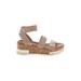 Steve Madden Wedges: Tan Print Shoes - Women's Size 7 - Open Toe