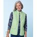 Blair Women's Berkshire Solid Quilted Vest - Green - PM - Petite