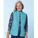 Blair Women's Berkshire Solid Quilted Vest - Blue - PS - Petite