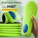 1pair Sports Shock Absorption Insoles, Breathable Green Memory Foam Shoes Pads