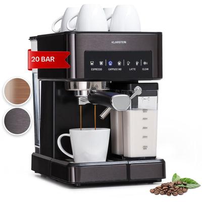 Espresso Siebträgermaschine mit Milchaufschäumer, 1,8L Mini-Espressomaschine mit Siebträger, 20 Bar