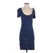 Calvin Klein Casual Dress: Blue Stripes Dresses - Women's Size 4