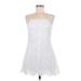 Jun & Ivy Casual Dress: White Dresses - Women's Size Medium