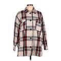 Lucky Brand Jacket: Ivory Plaid Jackets & Outerwear - Women's Size Large