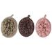 3 Pcs Bath Ball Bath Bubble Net Solid Color Bath Sponge Portable Bath Flower Bathing Accessory (Khaki Dark Coffee Dark Pink)