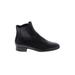 Zara Basic Boots: Chelsea Boots Chunky Heel Classic Black Solid Shoes - Women's Size 40 - Almond Toe