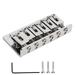 6-String 65mm Metal Fixed HardtailSaddle BridgeTop Loading Guitar TailpieceFor Fender Strat Tele Electric Guitar Chrome Plated