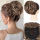 chignon en désordre morceau de cheveux peigne cordon de cheveux chignon morceau de cheveux vague cheveux bouclés petits pains cordon de cheveux chignon avec peigne clip chignon chignon de cheveux en