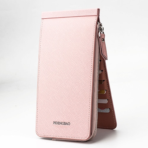 Portefeuille long pour femmes/hommes porte-cartes à zip pochette slim portefeuille à monnaie et cartes de crédit sac et étui à cartes de crédit