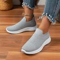 Femme Basket Slip-Ons Chaussures bling-bling Grandes Tailles Chaussures Flyknit Soirée Extérieur du quotidien Couleur unie Eté Hiver Paillette Brillante Talon Plat Bout rond Bout fermé Sportif