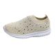 Femme Basket Slip-Ons Chaussures bling-bling Grandes Tailles Chaussures Flyknit Extérieur du quotidien Couleur unie Strass Talon Plat Bout rond Sportif Décontractées Course à Pied Paillette Mocassins