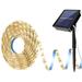9.8ft Solar LED Strip Light Outdoor Heystop180 LED Chasing Lights with 8 Modes Waterproof Flexible String Lights Cuttable Solar Rope Light LED Lights for Patio Yard Wedding Party Decor Warm White