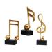 3Pcs Music Note Musical Sculpture Statue Ornaments Music Clef for Decoration
