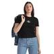 Calvin Klein Jeans Damen T-Shirt Kurzarm Monologo Baby Tee Rundhalsausschnitt, Schwarz (Ck Black), M