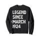 100 Jahre alte Geburtstagslegende seit März 1924 Sweatshirt