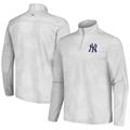 Men's Tommy Bahama Gray New York Yankees Delray Frond IslandZone Half-Zip Jacket