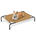 MoNiBloom Elevated Dog Bed 42 Cooling Raised Pet Cot for Indoors & Outdoors Washable Pet Bed Light Brown