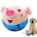 Active Moving Pet Plush Toy Interactive Dog Toy Pet Bouncing Balls USB Rechargeable Interactive Washable Cartoon Pig Plush Sound Electronic Dog Toy Small Plush Sound Toys for Dogs