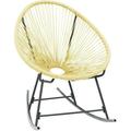 YZboomLife Outdoor Acapulco Chair Garden Lounge Seating String Outdoor Patio Balcony Backyard Terrace Porch Poly Rattan Beige