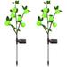 Mynkyll 2PCS Solar Garden Lights Outdoor Solar Pear Tree LED Lights With Large Power Capacity Park Stake Lights For Patio Yard Walkway Nightview Decoration