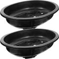 Kkewar Flower Pot 4pcs Bonsai Flowerpot Garden Use Oval Bonsai Pot Plastic Flower Pot Bonsai Container