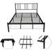 14 Metal Platform Bed Frame and Headboard with Under Bed Storage Heavy Duty Metal Slat and Anti-Slip Support