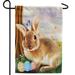 America Forever Easter Bunny Garden Flag 12.5 x18 inch Double Sided Rabbit Egg Hunt Party Farmhouse Small Spring Holiday Seasonal Easter Day Flags for Outdoor Yard Lawn Decoration