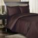 Striped Cotton Bed Sheet And Duvet Cover Set 300 TC Extra Long Staple 7 PC Cal King Choco-Mocha