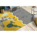 Bright Yellow Cat Rug Yellow Rug Modern Rugs Outdoor Rug Decorative Rug Large Rug Non Slip Rug Personalized Rug Minimal Soft Rug 2.6 x5 - 80x150 cm