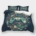 Home Bedclothes Game Controller Printed Duvet Cover Pillowcase 2/3pcs Fashion Bedding Set Full (80 x90 )