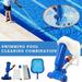 CELNNCOE Portable Swimming Pool Vacuum Cleaner Leaf Rake Mesh Frame Net Skimmer Cleaner Swimming Pool Tool With 5 Assembly Rods Home Decor Swimming Pool Supplies