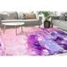 Pink Rugs Pink And Purple Painting Rug Purple Rug Office Decor Rugs Entry Rugs Salon Decor Rugs Pattern Rug Modern Rug Stair Rug 5.9 x9.2 - 180x280 cm