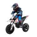 WERSEON 12V Ride on Motorcycle for Kids Mini Dirt Bike with Training Wheels Battery Powered Motorbike Toy with Bluetooth Lights