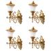 4 Pcs Dollhouse Wall Light Sand Table DIY Materials Miniature Lights Childrenâ€™s Toys Furniture Outdoor Sconces Lighting Landscape Simulation Lamp Baby