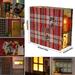 DIY Book Nook 3D Wooden Puzzle Miniature Doll House Kit With Warm Light Creative Bookshelf DIY Booknook Toy Xmas Gift Home Decor Multi-Colored